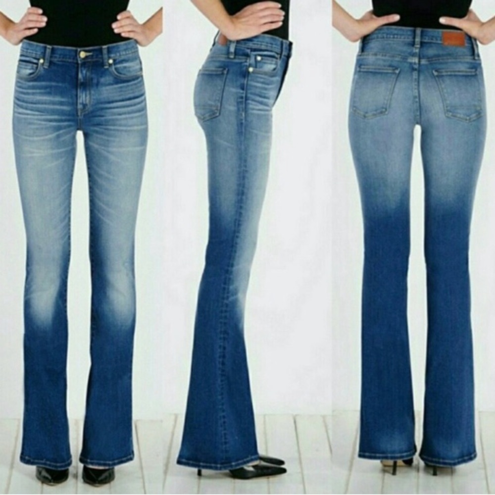 Henry & Belle Distressed High Waisted Flare Jeans 30 x 35 long